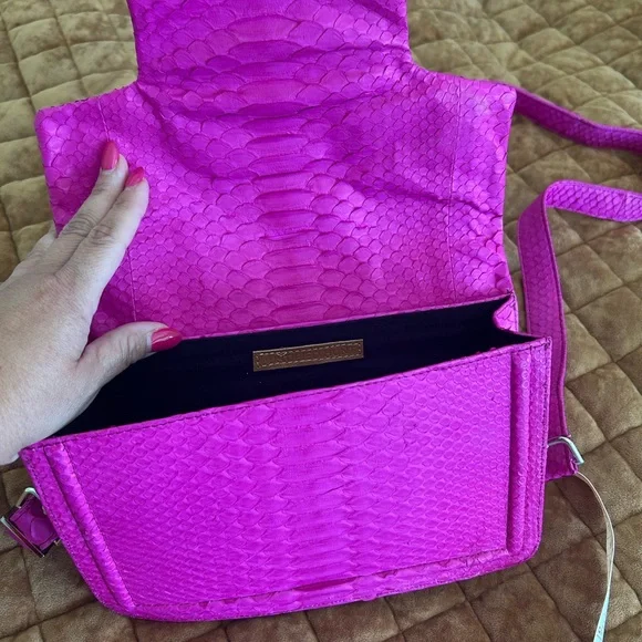 Pink Python leather  Handbag - Picture 3 of 7